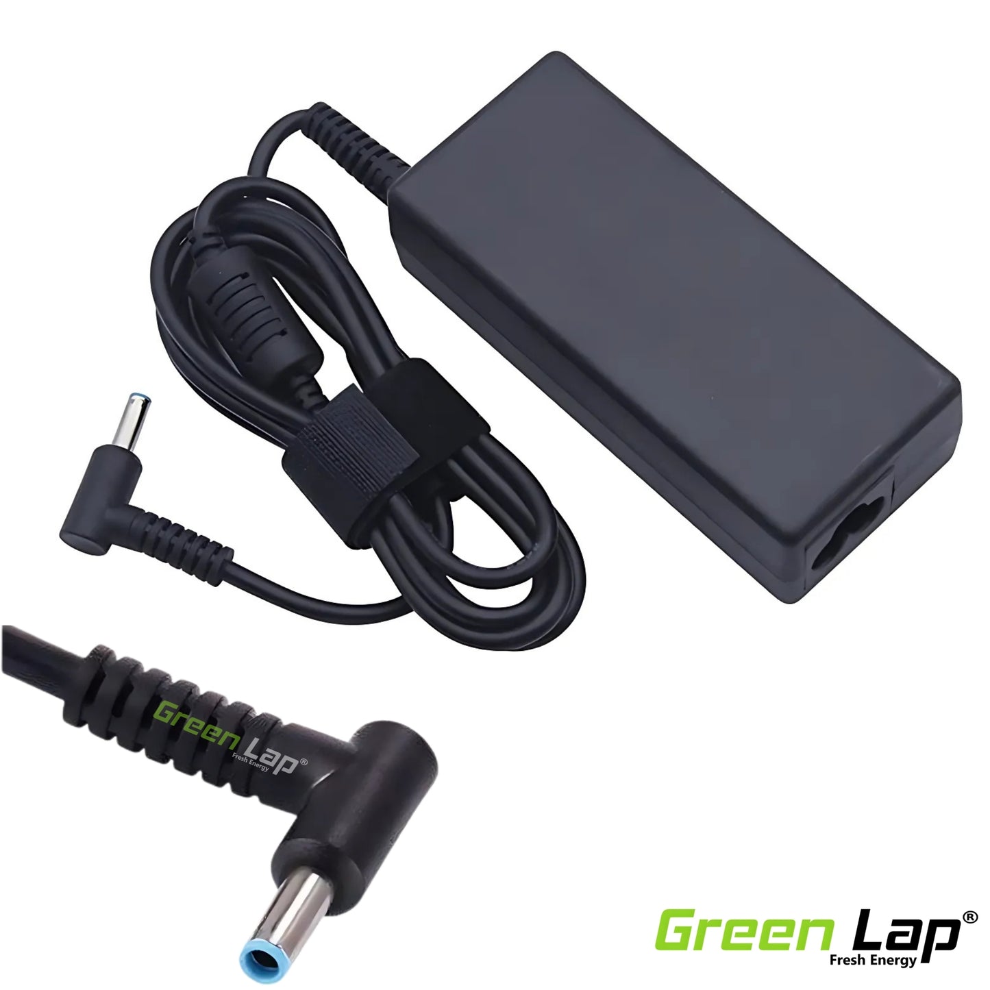 Green Lap – Fresh Energy® Laptop Adapter Charger – Compatible Replacement for Hp Laptops – 19.5V Output – Blue Pin (4.5mm × 3.0mm) – Available in 45W | 65W | 90W