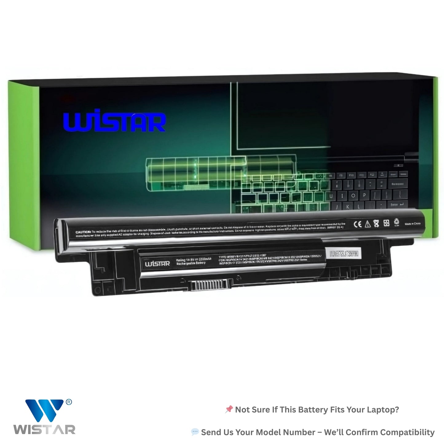 Wistar® Laptop Battery – Compatible with Dell Inspiron 15 3000 (3521, 3537, 3542, 3543, 3541), 15R (5521, 5537), 17R (5721, 5737), 14 (3421, 3442, 3443), Latitude 3440 / 3540 – XCMRD / MR90Y – 6 Cell
