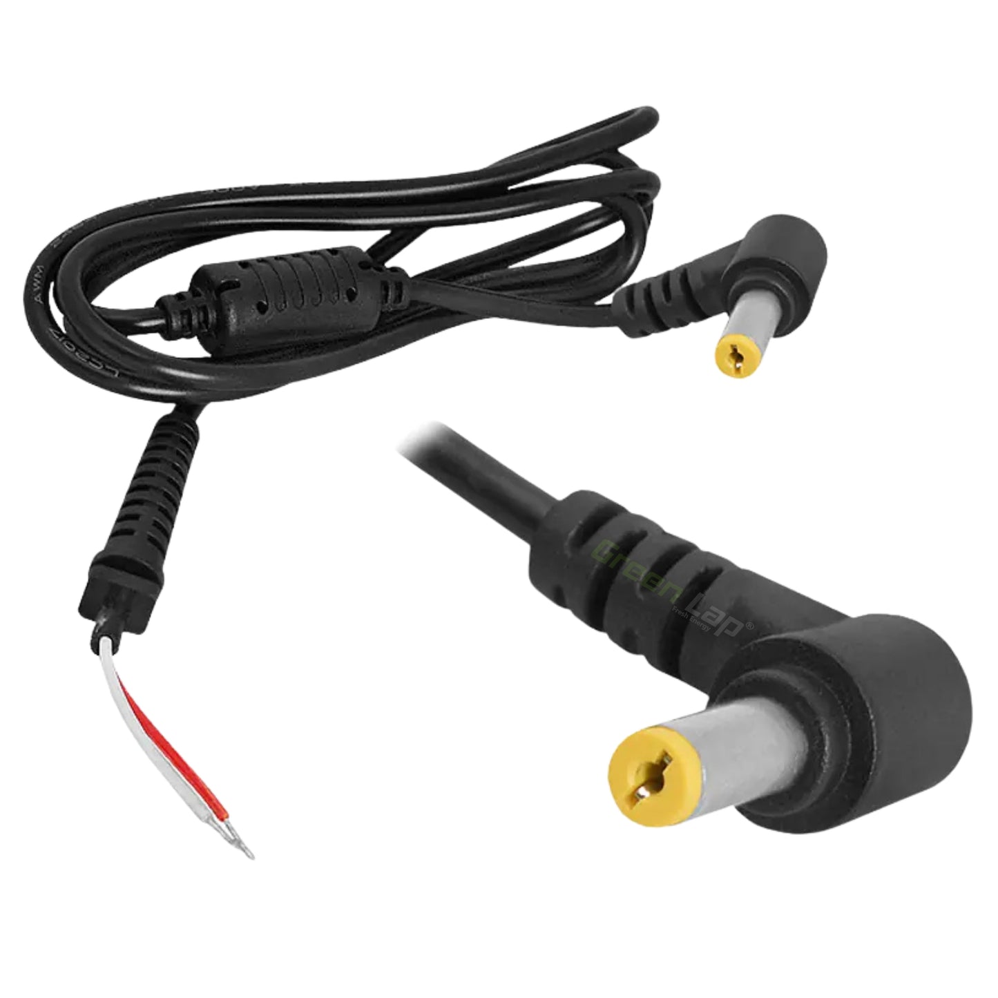 GREEN LAP - FRESH ENERGY® Replacement Laptop Adapter DC 2 Pin Cable Tip Size - (5.5mm × 1.7mm Pin) – Compatible with Acer Pin Tip Models – DC Power Cord Only, Not Charger