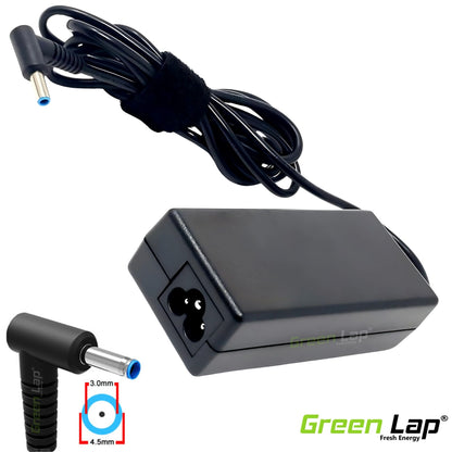 Green Lap – Fresh Energy® Laptop Adapter Charger – Compatible Replacement for Hp Laptops – 19.5V Output – Blue Pin (4.5mm × 3.0mm) – Available in 45W | 65W | 90W