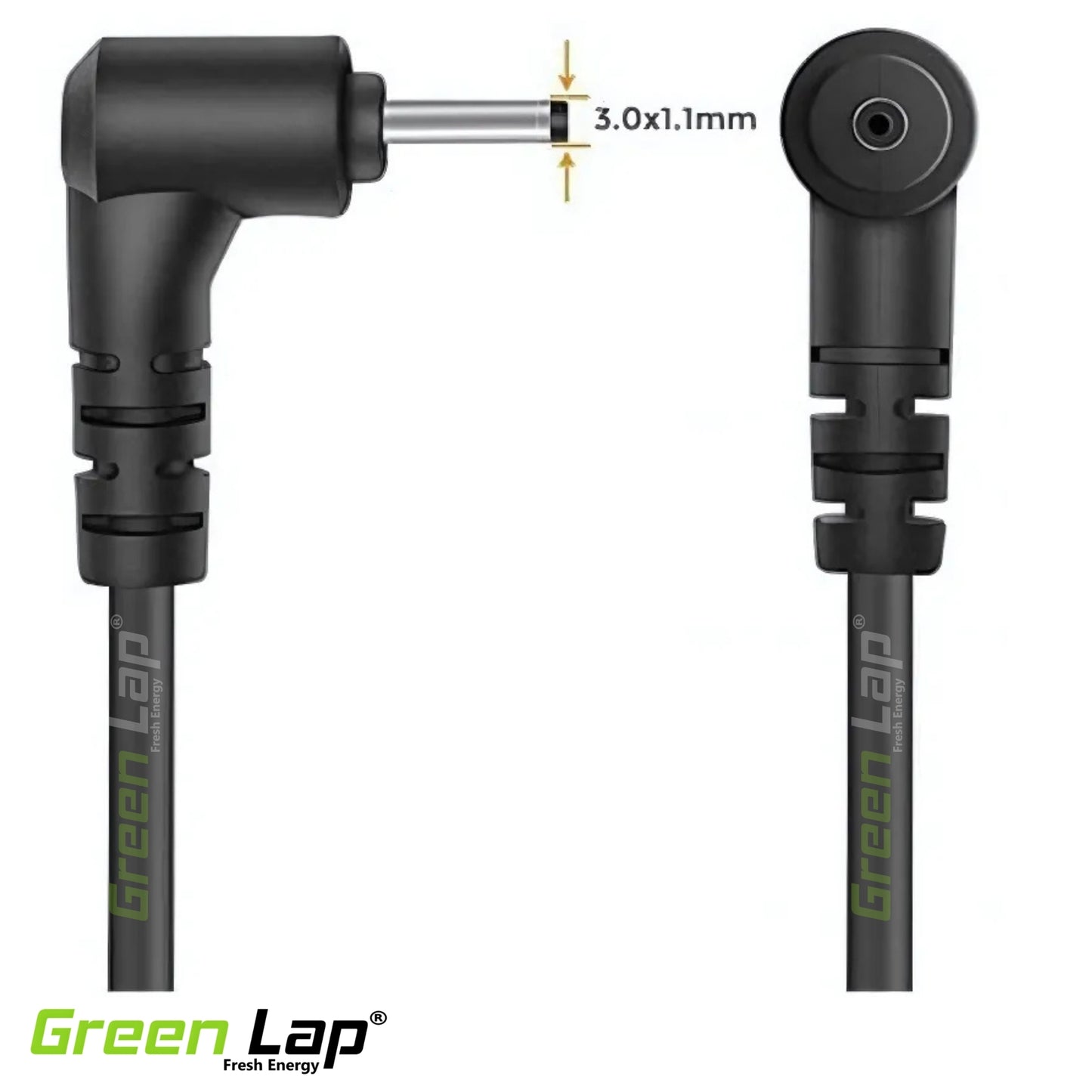 Green Lap – Fresh Energy® Replacement Laptop Adapter DC Cable (Pin Size: 3.0mm × 1.1mm) – Compatible with Acer Aspire/Swift/Extensa Models – Not a Complete Charger