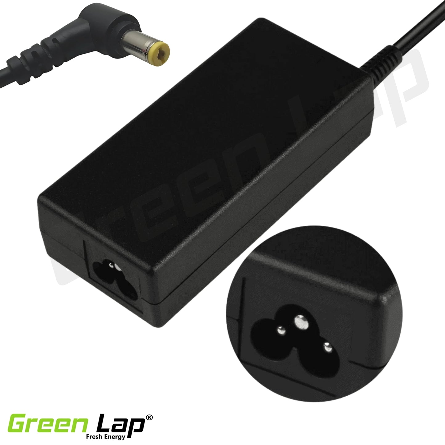 Green Lap – Fresh Energy® Laptop Adapter Charger – Compatible Replacement for Acer Laptops – 19V Output – (5.5mm × 1.7mm Pin) – Available in 45W | 65W | 90W