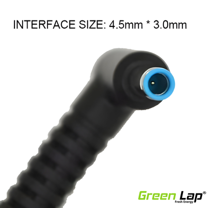 Green Lap – Fresh Energy® Replacement Laptop Adapter DC Cable (Pin Size: 4.5mm × 3.0mm) – Compatible with HP Blue Pin Tip Models – DC Cable Only, Not a Complete Charger