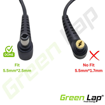 Green Lap – Fresh Energy® Laptop Adapter Charger – Compatible Replacement for Acer Laptops – 19V Output – (5.5mm × 2.5mm Pin) – Available in 65W | 90W