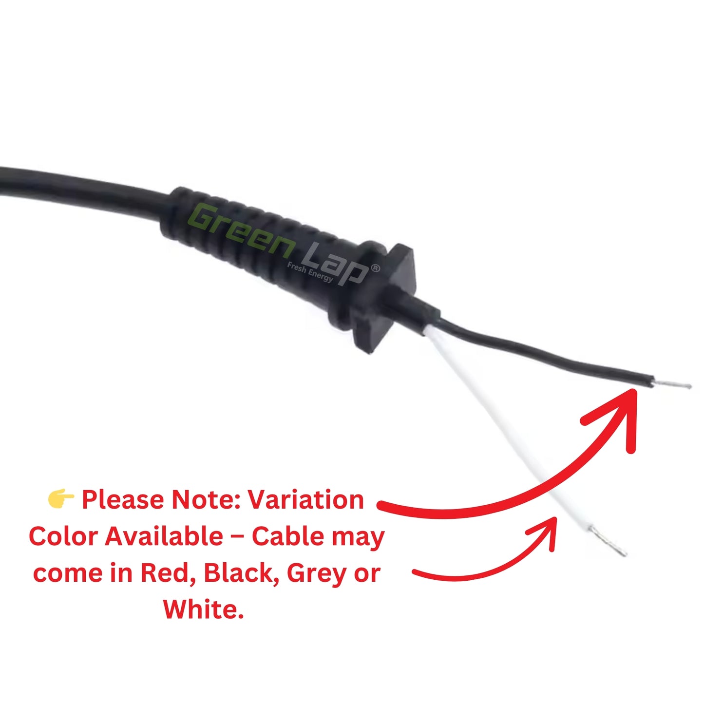 GREEN LAP - FRESH ENERGY® Replacement Laptop Adapter DC 2 Pin Cable Tip Size - (5.5mm × 1.7mm Pin) – Compatible with Acer Pin Tip Models – DC Power Cord Only, Not Charger