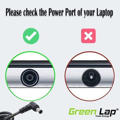 Green Lap – Fresh Energy® Laptop Adapter Charger – Compatible Replacement for Sony Laptops – 19.5V Output – (6.5mm × 4.4mm Pin) – Available in 76W | 92W