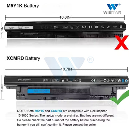 Wistar® Laptop Battery – Compatible with Dell Inspiron 15 3000 (3521, 3537, 3542, 3543, 3541), 15R (5521, 5537), 17R (5721, 5737), 14 (3421, 3442, 3443), Latitude 3440 / 3540 – XCMRD / MR90Y – 6 Cell