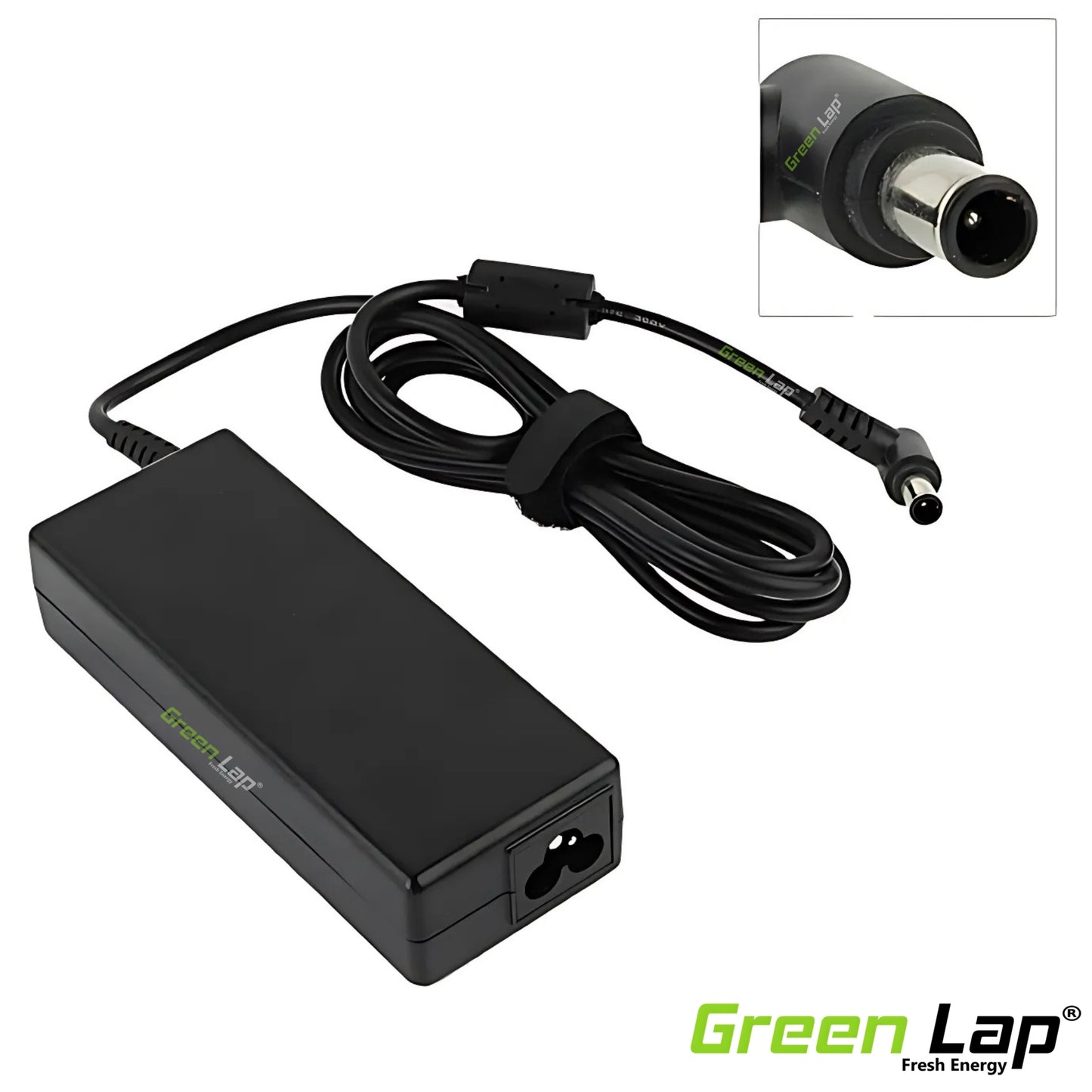 Green Lap – Fresh Energy® Laptop Adapter Charger – Compatible Replacement for Sony Laptops – 19.5V Output – (6.5mm × 4.4mm Pin) – Available in 76W | 92W