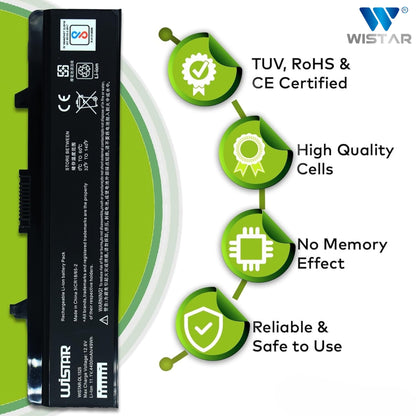 Wistar® Laptop Battery – Compatible with for Dell Inspiron 1525, 1545, 1546, 1750 & Vostro 500 | 6 Cell |  PP29L, PP41L, GW240, GP952, M911G, RN873