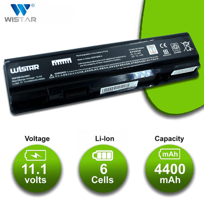 Wistar® Laptop Battery – Compatible with Battery for Dell A840, A860, 1014, 1015, 1088 | P/N : F286H,F287H, PP37L, PP38L, G066H | 6 Cell