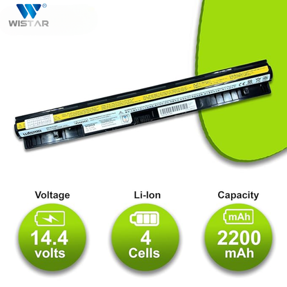Wistar® Laptop Battery – Compatible with Lenovo G50-30 G50-45 G50-70 G50-80 G400s G500s G505s -L12M4E01, L12M4A02, L12L4E01, L12S4E01 – 4 Cell