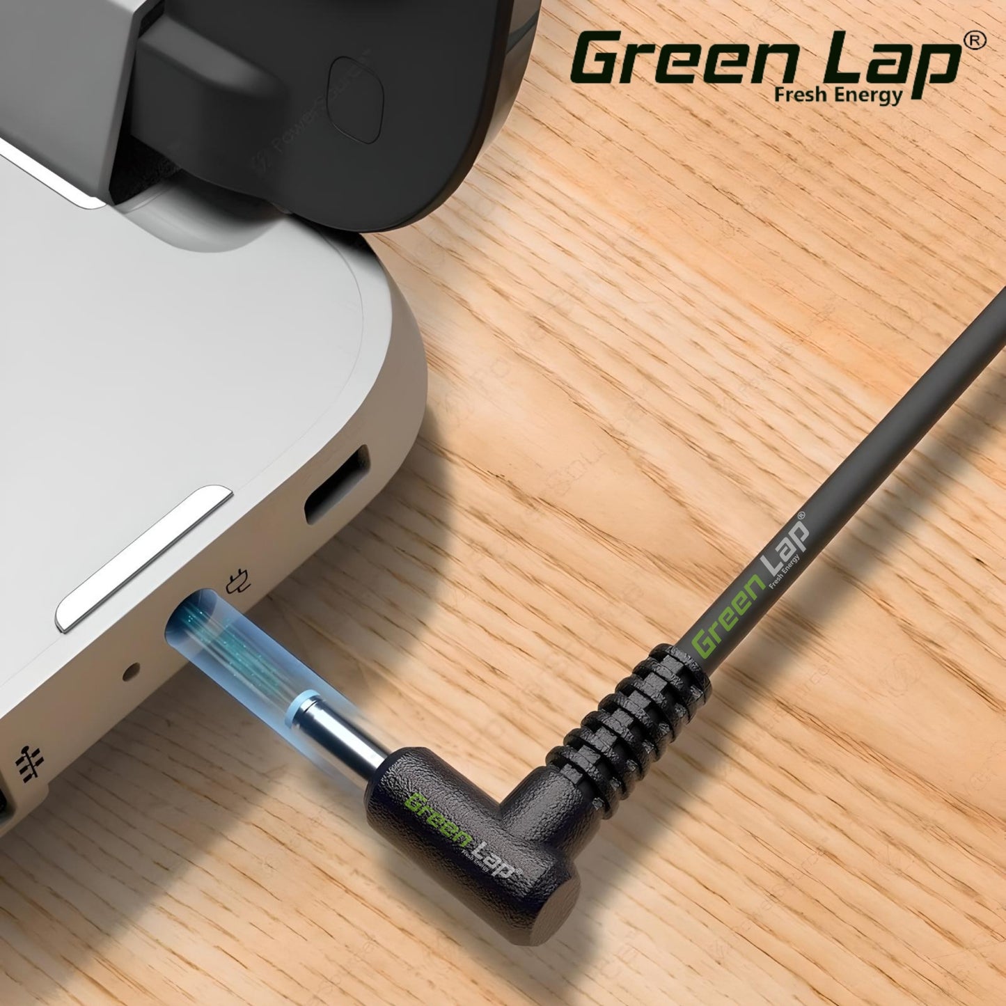 Green Lap – Fresh Energy® Replacement Laptop Adapter DC Cable (Pin Size: 4.5mm × 3.0mm) – Compatible with HP Blue Pin Tip Models – DC Cable Only, Not a Complete Charger