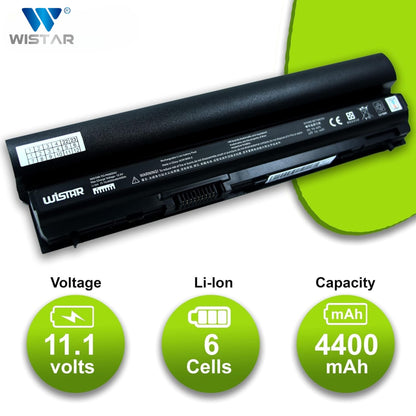 Wistar® Laptop Battery – Compatible with Battery for Dell Latitude E6220, E6230, E6320, E6330, E6120, E6430s | P/N : FRR0G, RFJMW, J79X4, K4CP5 | 6 Cell