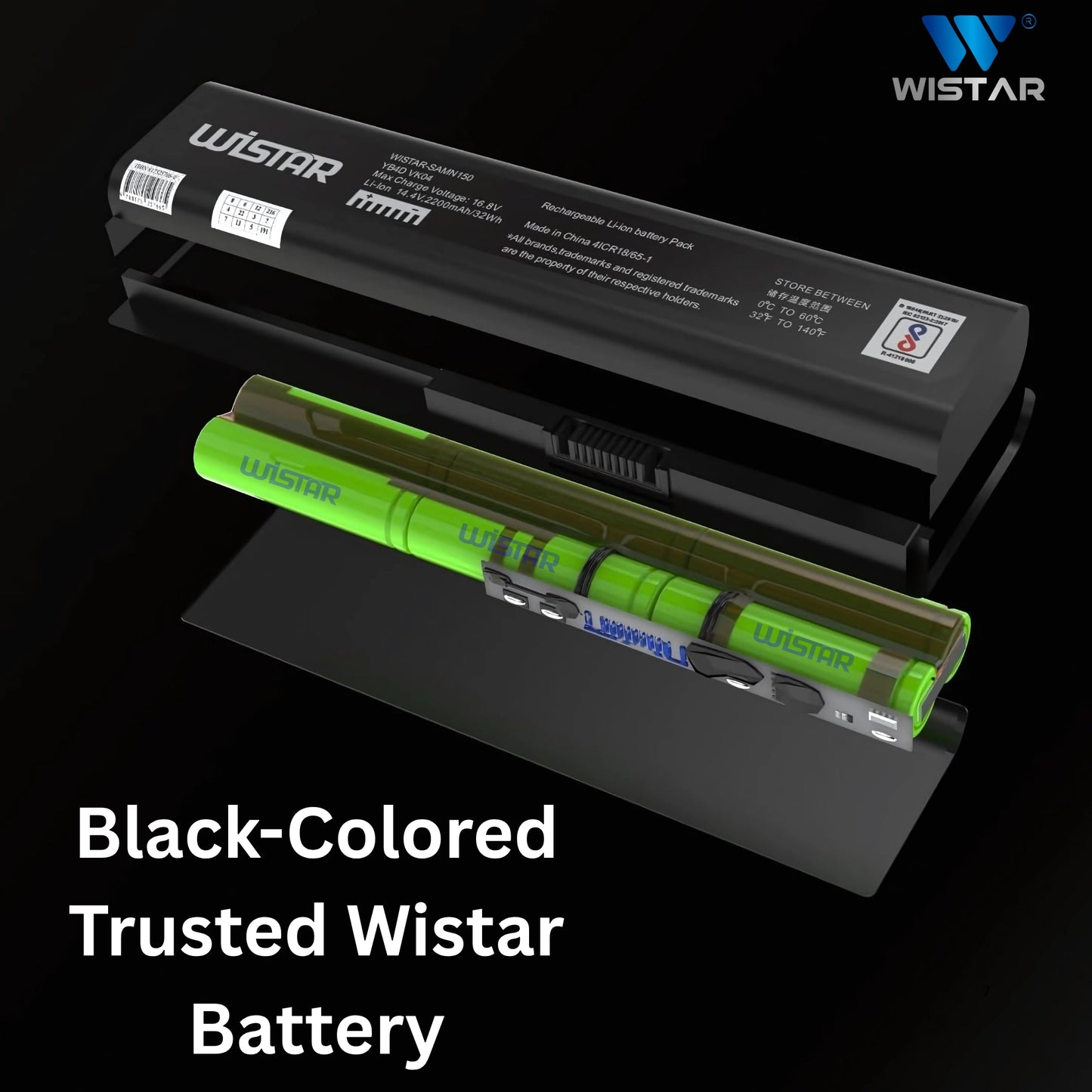 Wistar® Laptop Battery – Compatible with Battery for Dell A840, A860, 1014, 1015, 1088 | P/N : F286H,F287H, PP37L, PP38L, G066H | 6 Cell
